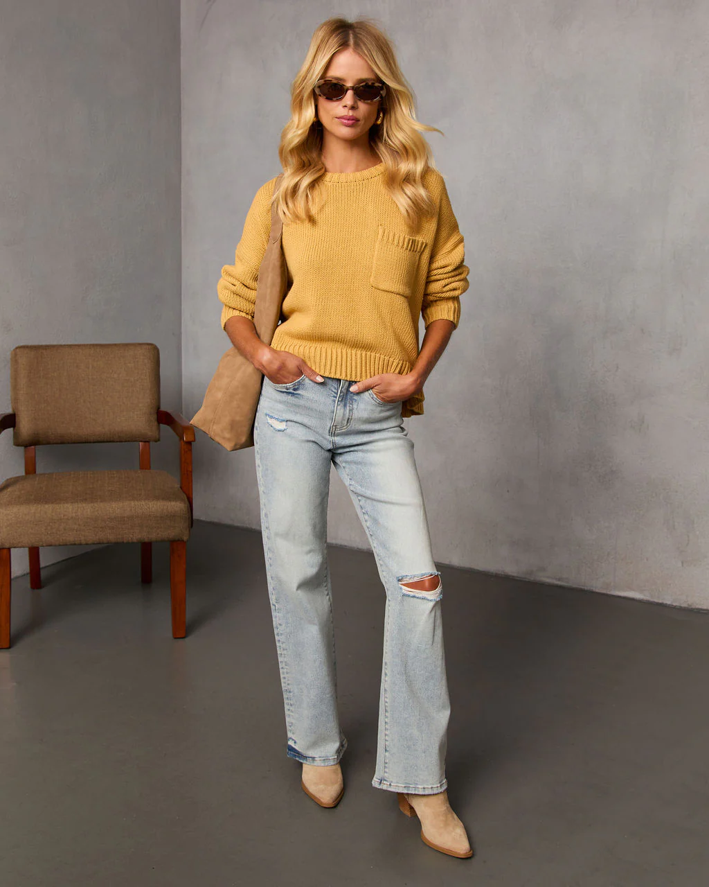 Bilos Relaxed Ribbed Knit Sweater - Image 2