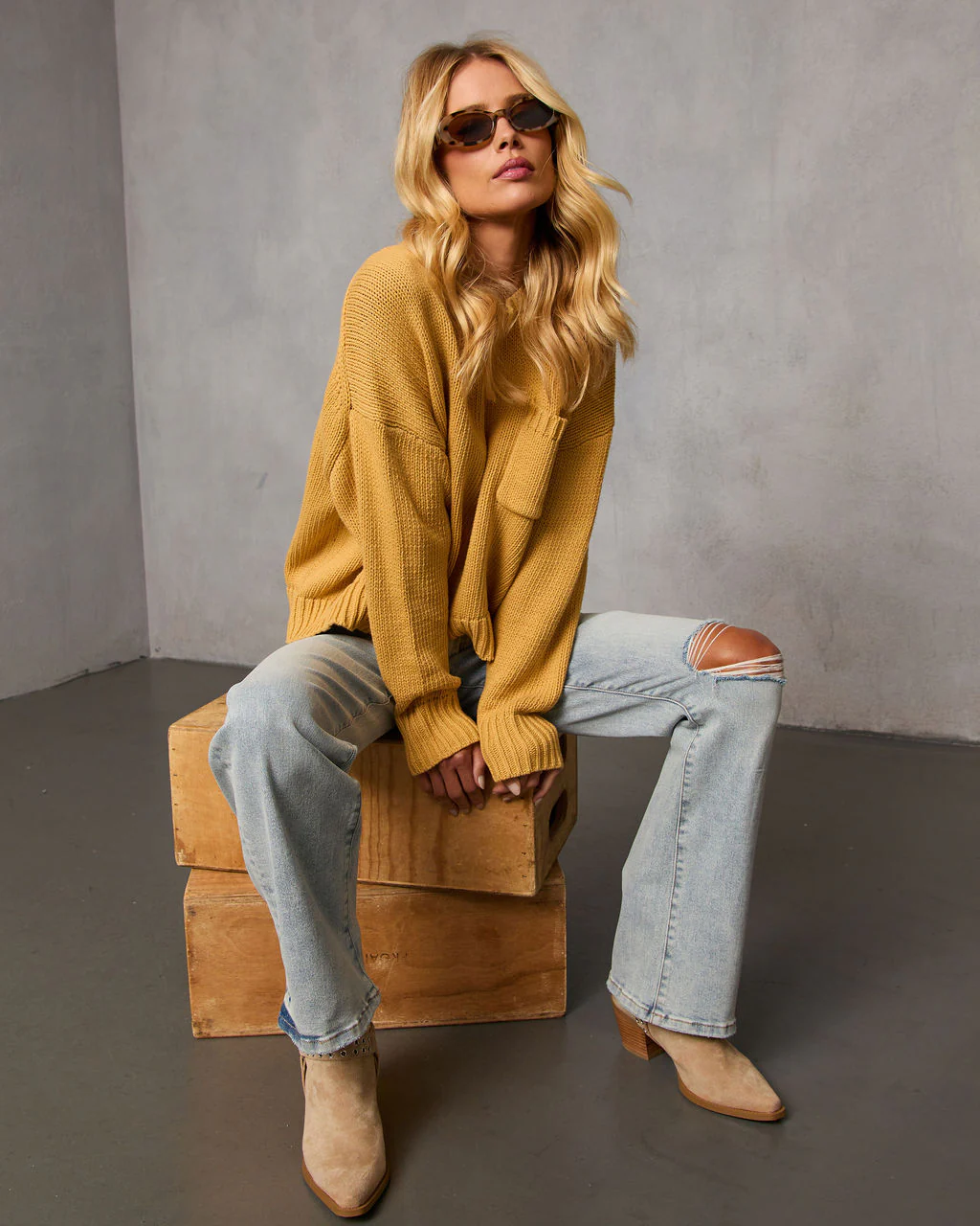 Bilos Relaxed Ribbed Knit Sweater - Image 5