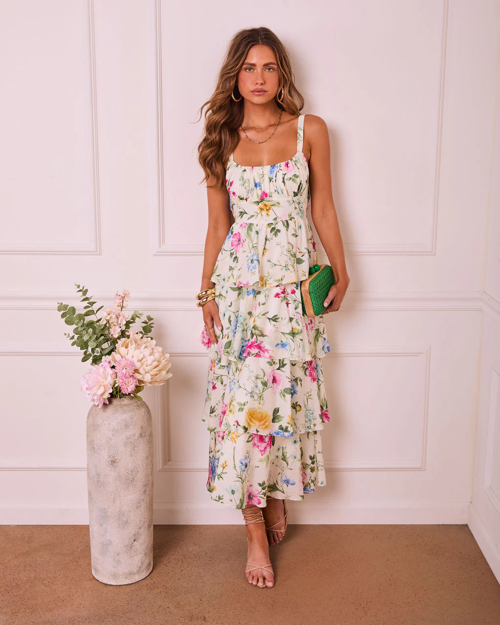 Bloom Belle Tiered Floral Maxi Dress - Image 5