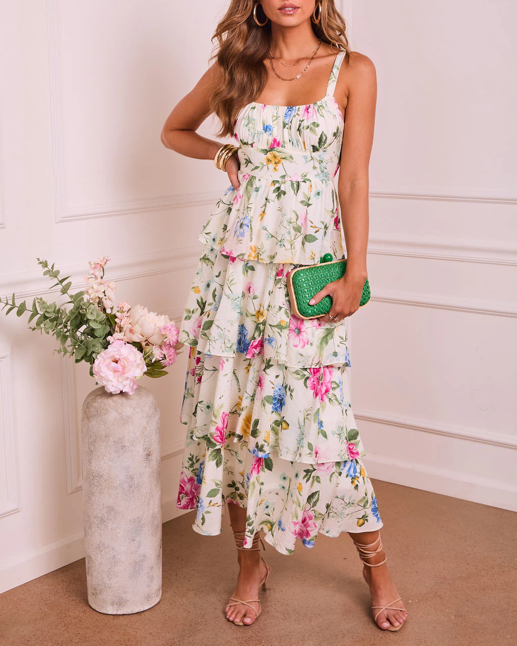Bloom Belle Tiered Floral Maxi Dress - Image 6