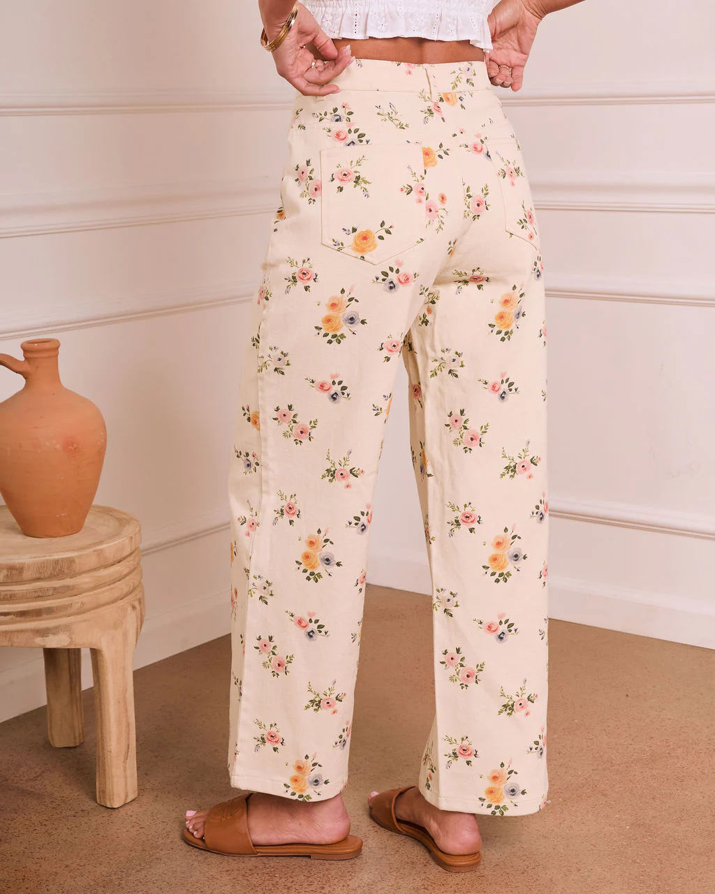 Bloom Energy Rigid Mid Rise Straight Leg Floral Jeans - Image 4