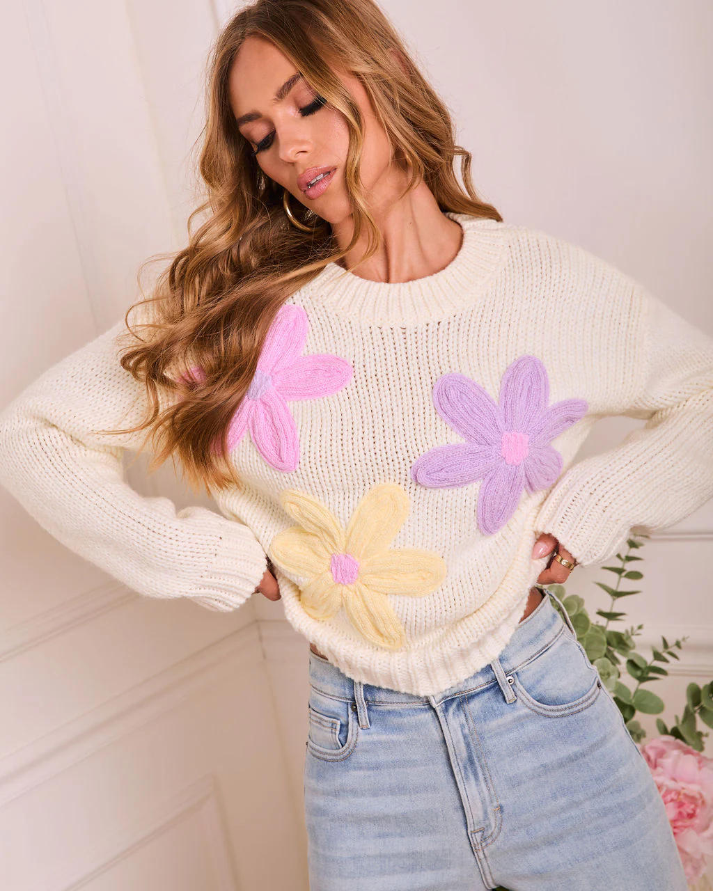 Bloom Garden Floral Knit Sweater - Image 6