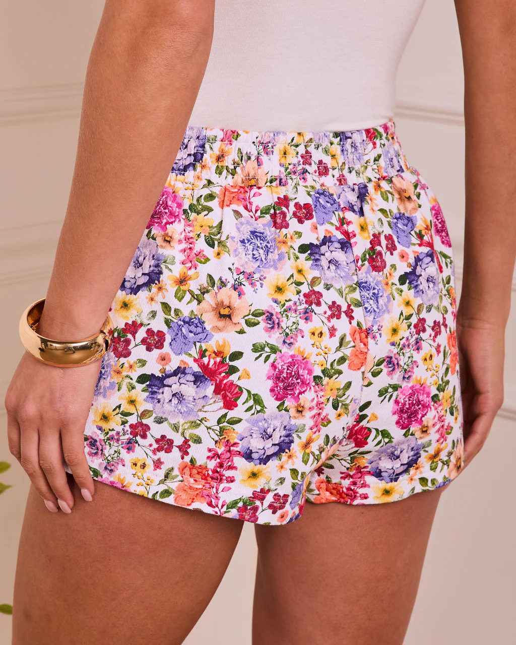 Bloom Spell Twill Floral Shorts - Image 4