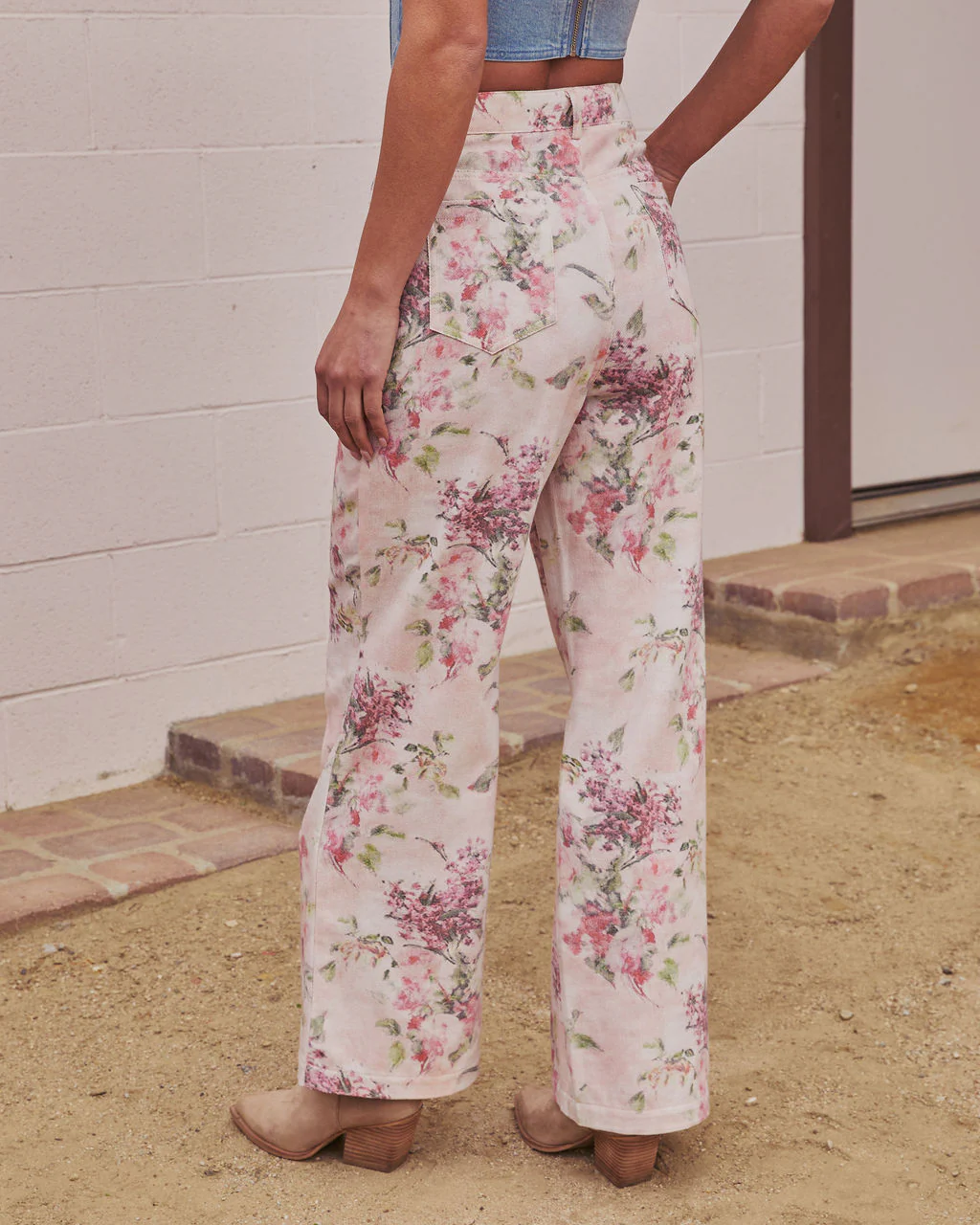 Bloom Trail Rigid High Rise Relaxed Floral Jeans - Image 4