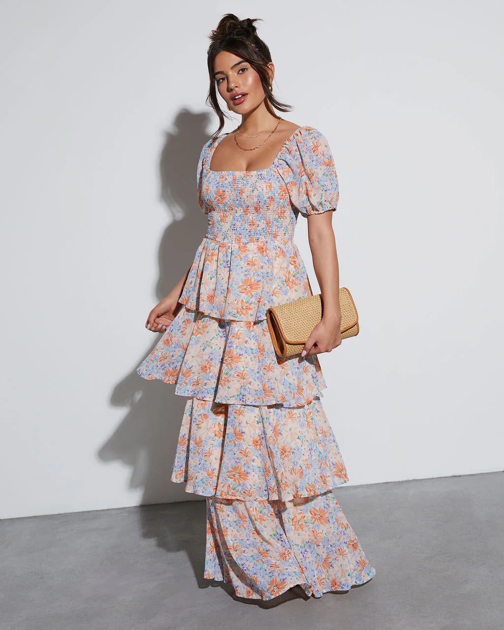 Blooming Beauty Tiered Floral Maxi Dress - Image 3