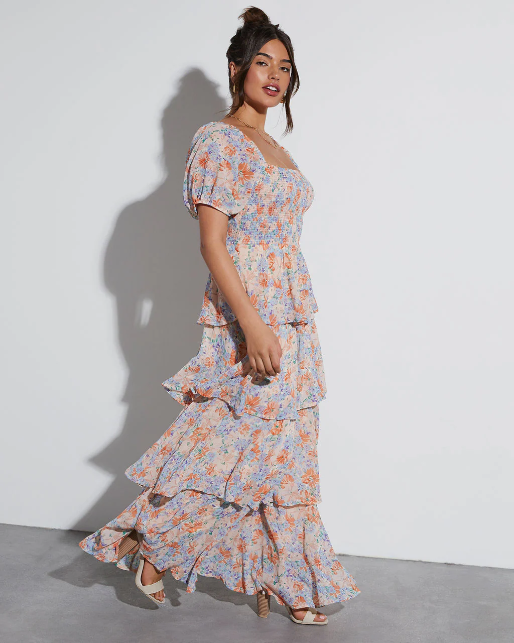 Blooming Beauty Tiered Floral Maxi Dress - Image 4