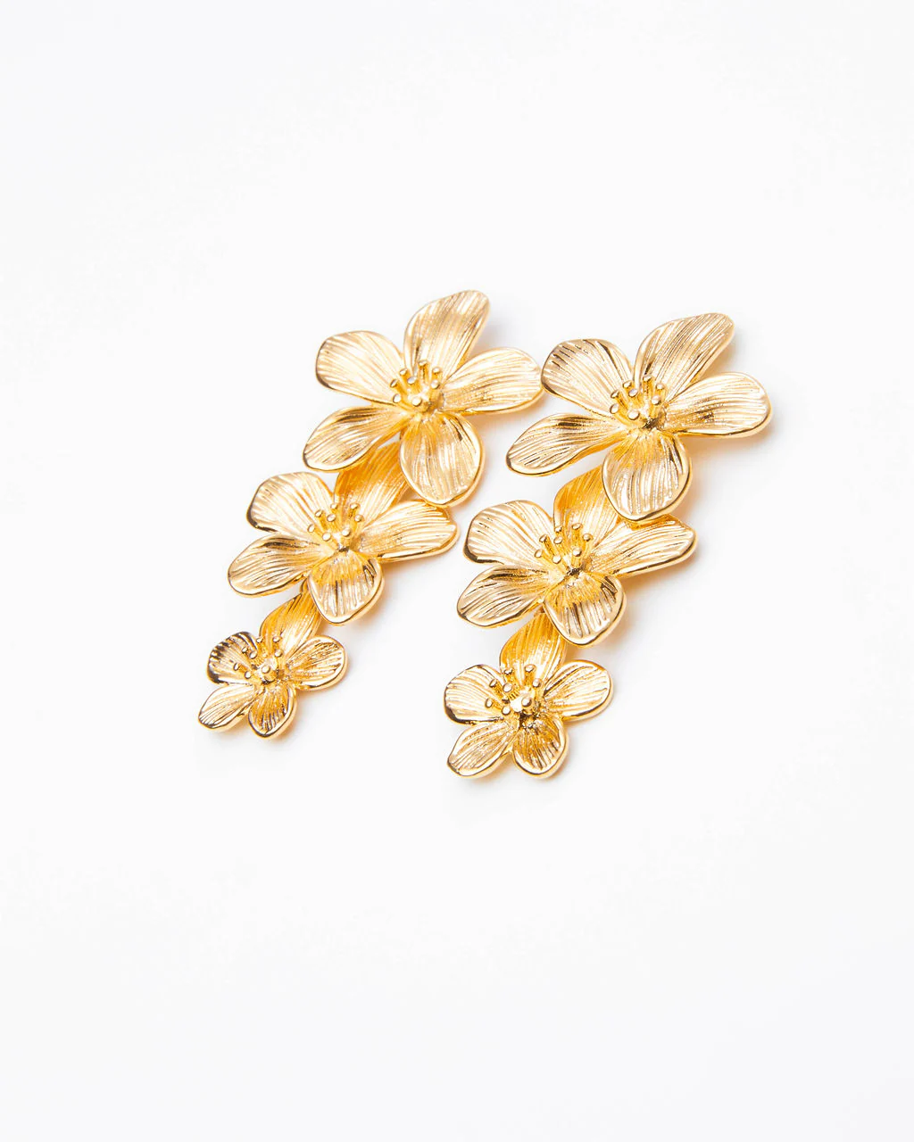 Blooming Orchid Floral Drop Earrings - Image 4