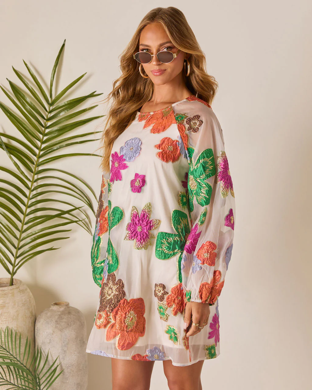 Bloomtide Shift Mini Dress - Image 3