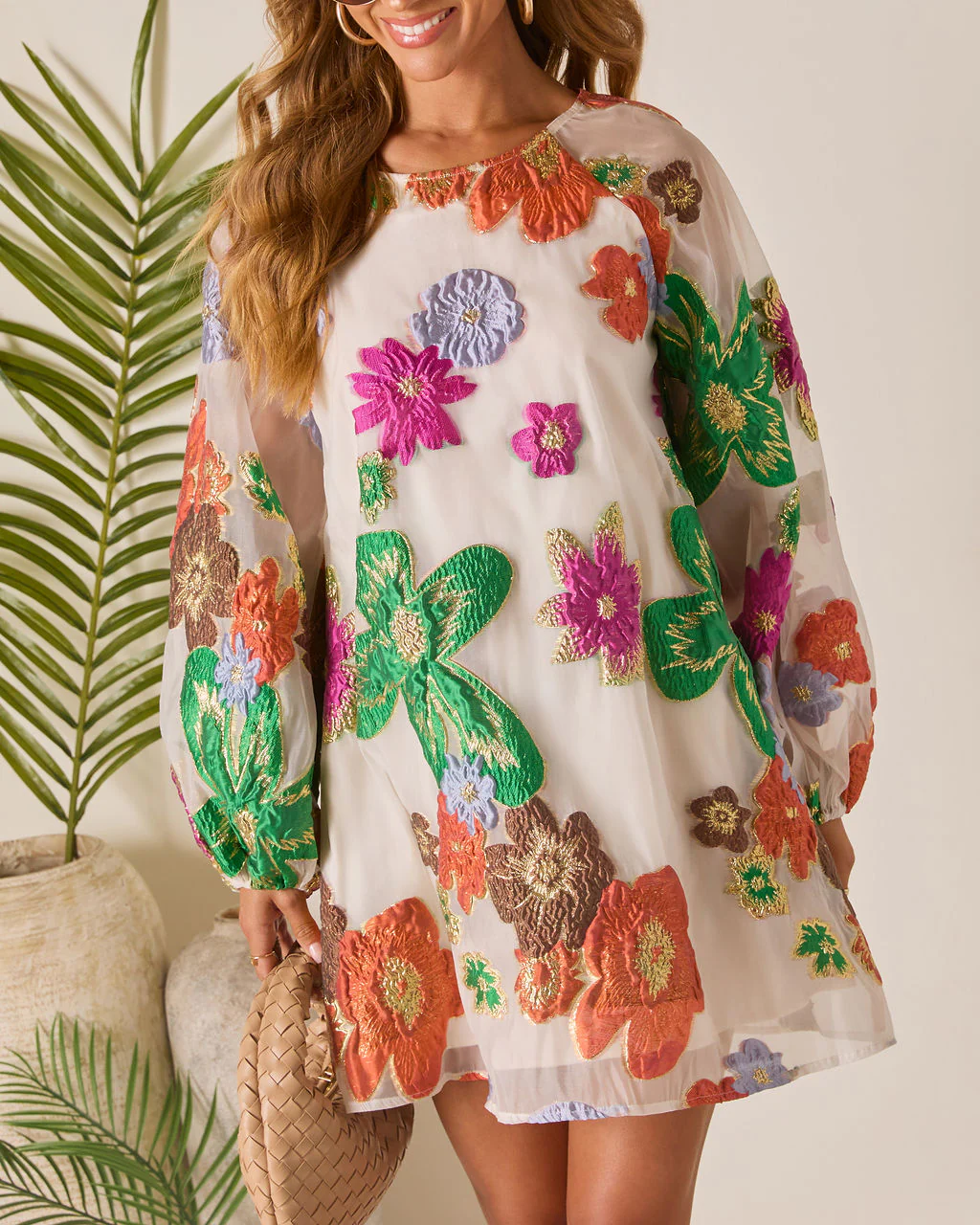 Bloomtide Shift Mini Dress - Image 5