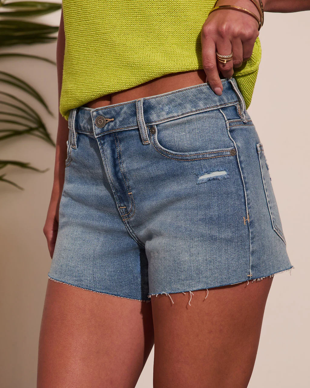 Blue Crush High Rise Denim Shorts - Image 3