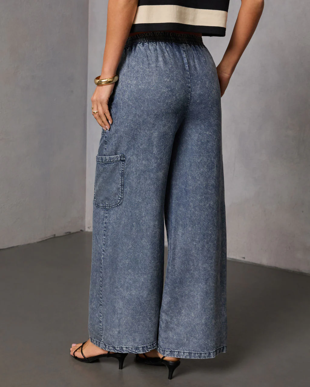 Blue Hour Chambray Cargo Pants - Image 4
