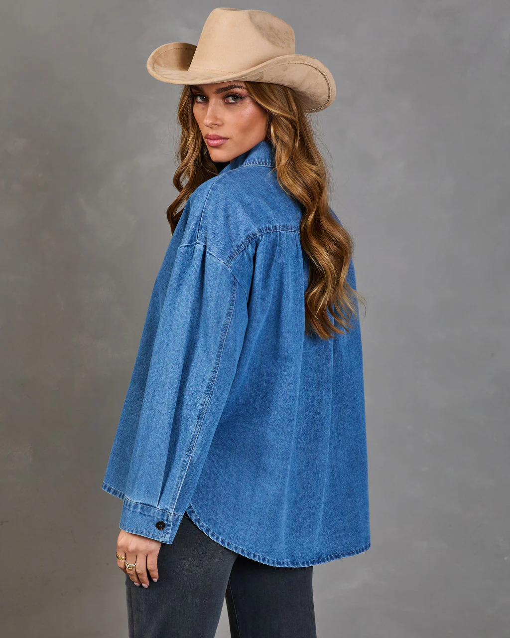 Blue Treasure Denim Button Down Top - Image 4