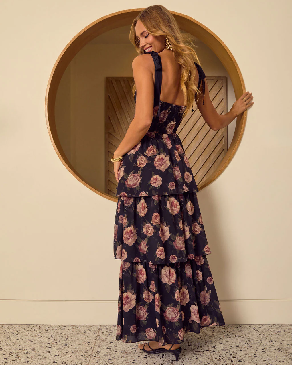 Blush Horizon Tiered Bustier Maxi Dress - Image 4
