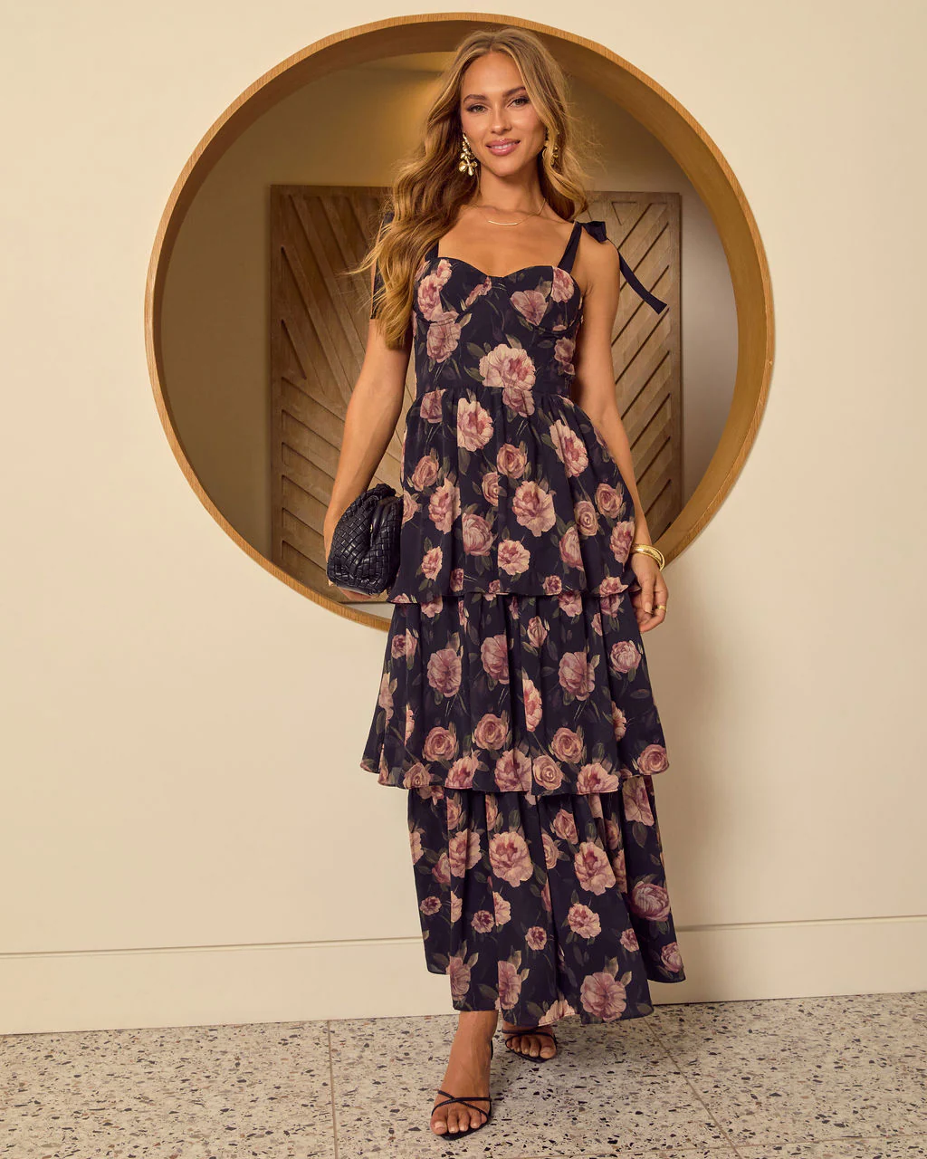 Blush Horizon Tiered Bustier Maxi Dress - Image 5