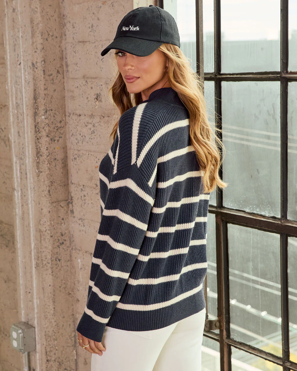 Blythe Striped Polo Sweater - Image 4