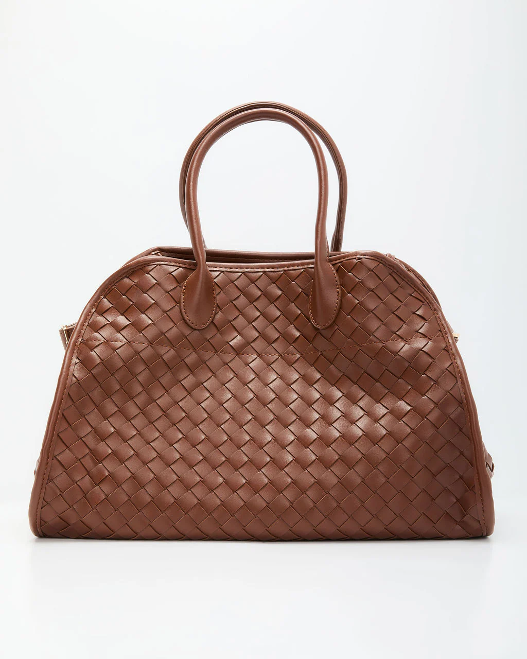 Blythe Woven Leather Satchel Bag - Image 2