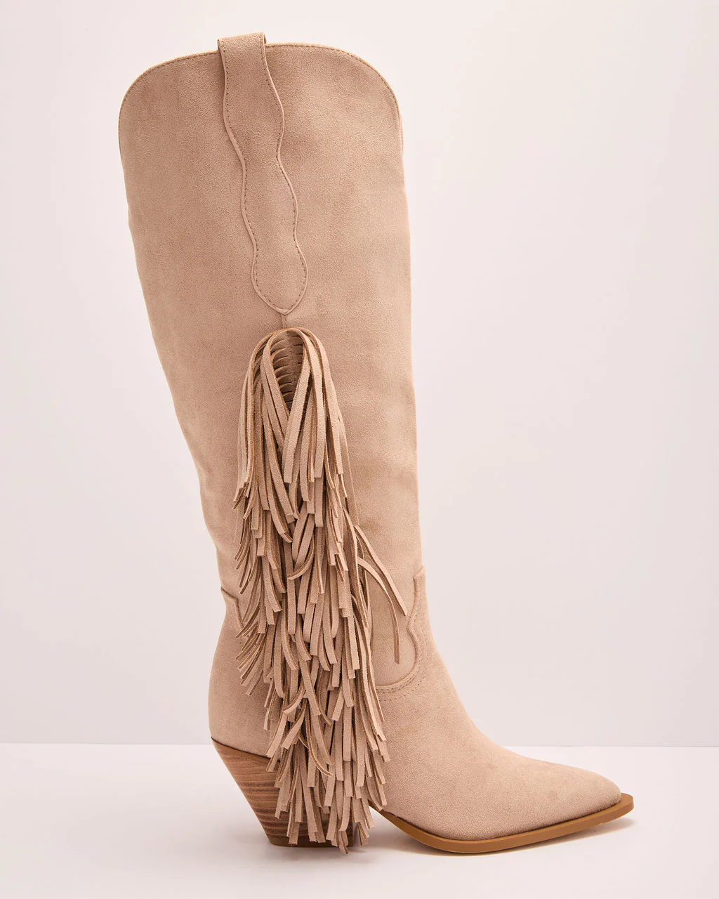 Boho Canyon Faux Suede Fringe Western Boots - Image 6