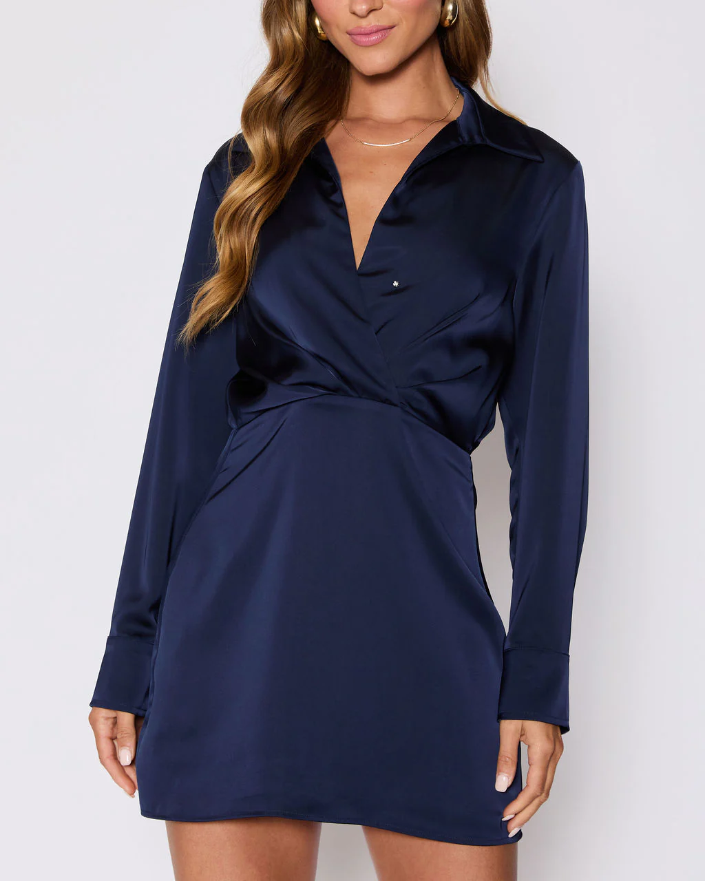 Booked and Busy Collared Shirt Mini Dress - Image 5