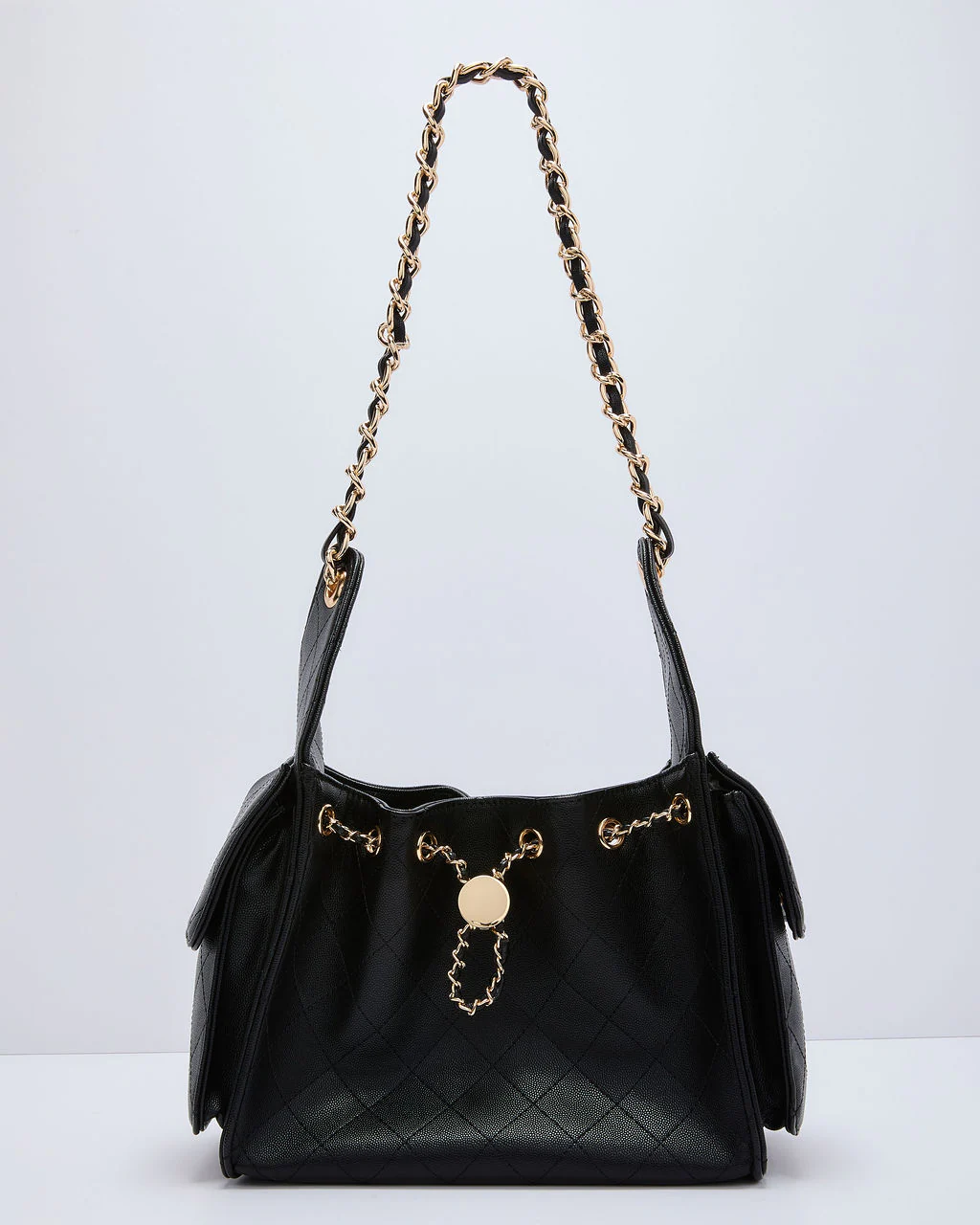 Borgia Quilted Crossbody Bucket Bag - Image 3