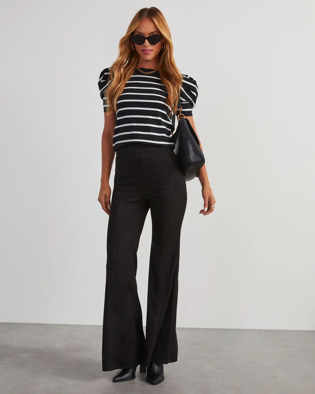 Born With It Faux Suede Wide Leg Pants - Image 5
