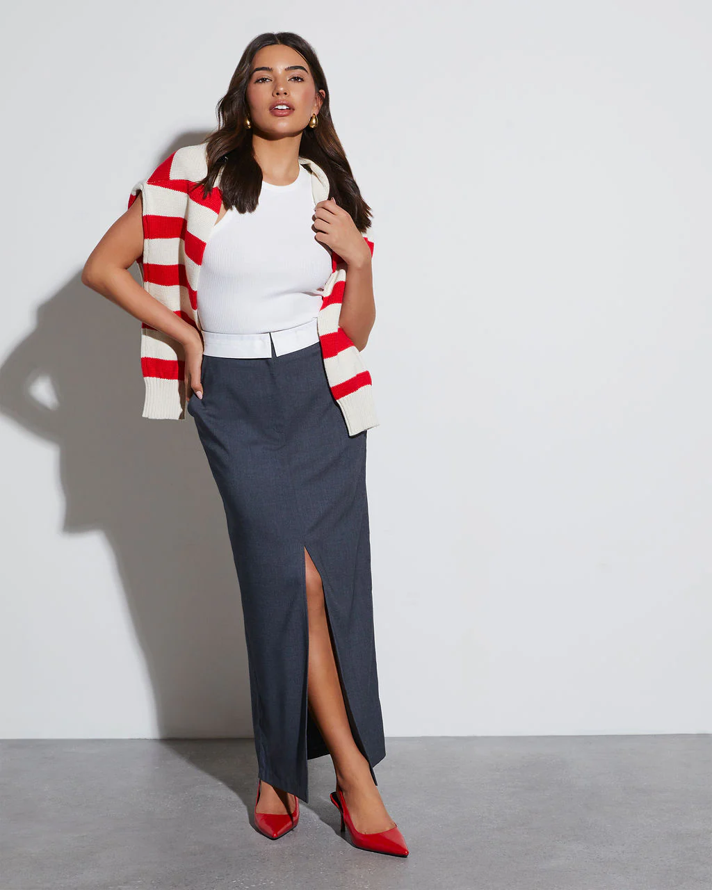 Boss Babe Pocketed Midi Skirt - Image 5