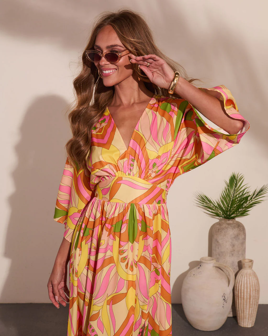 Botanical Dream Abstract Print Maxi Dress - Image 2