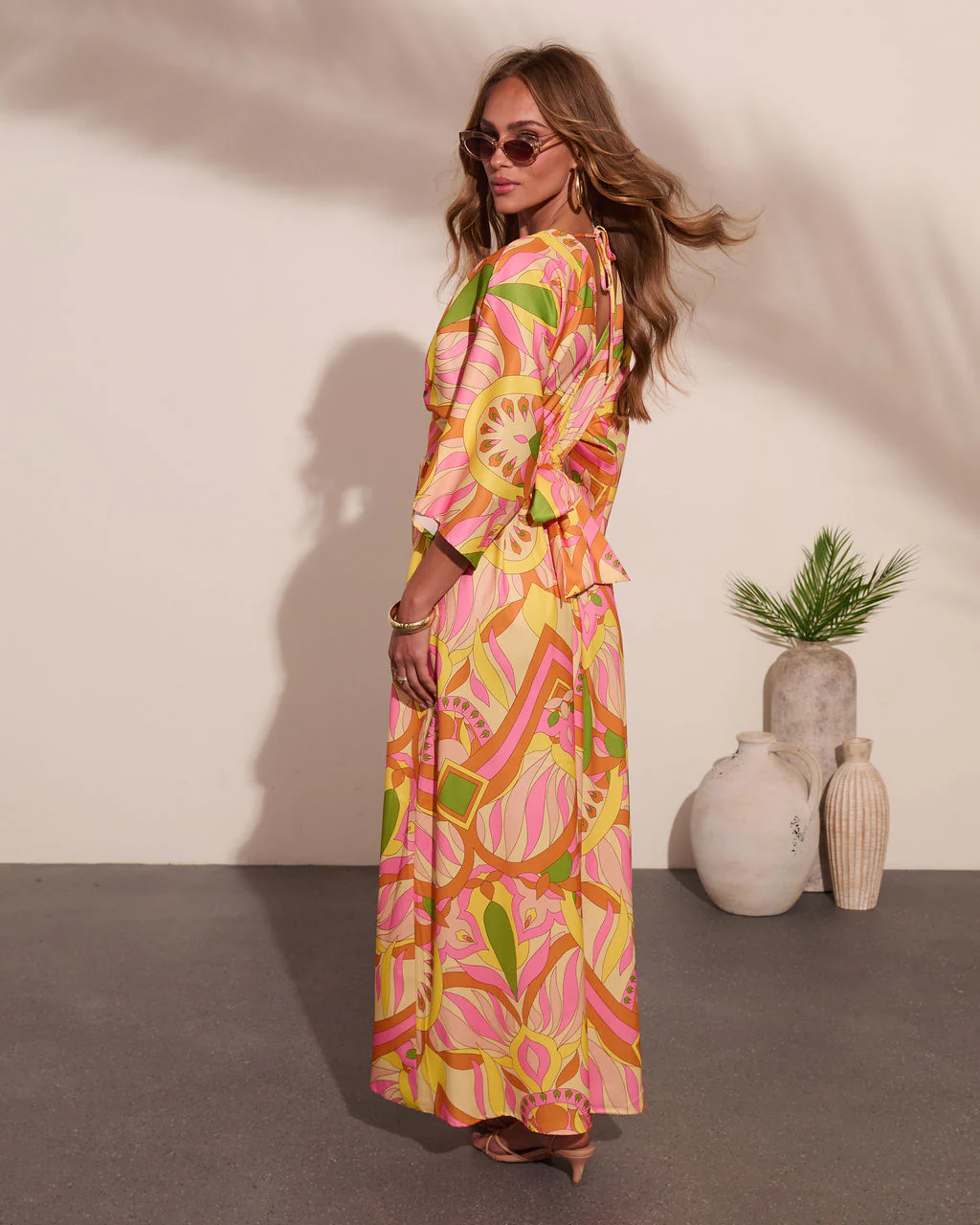 Botanical Dream Abstract Print Maxi Dress - Image 4