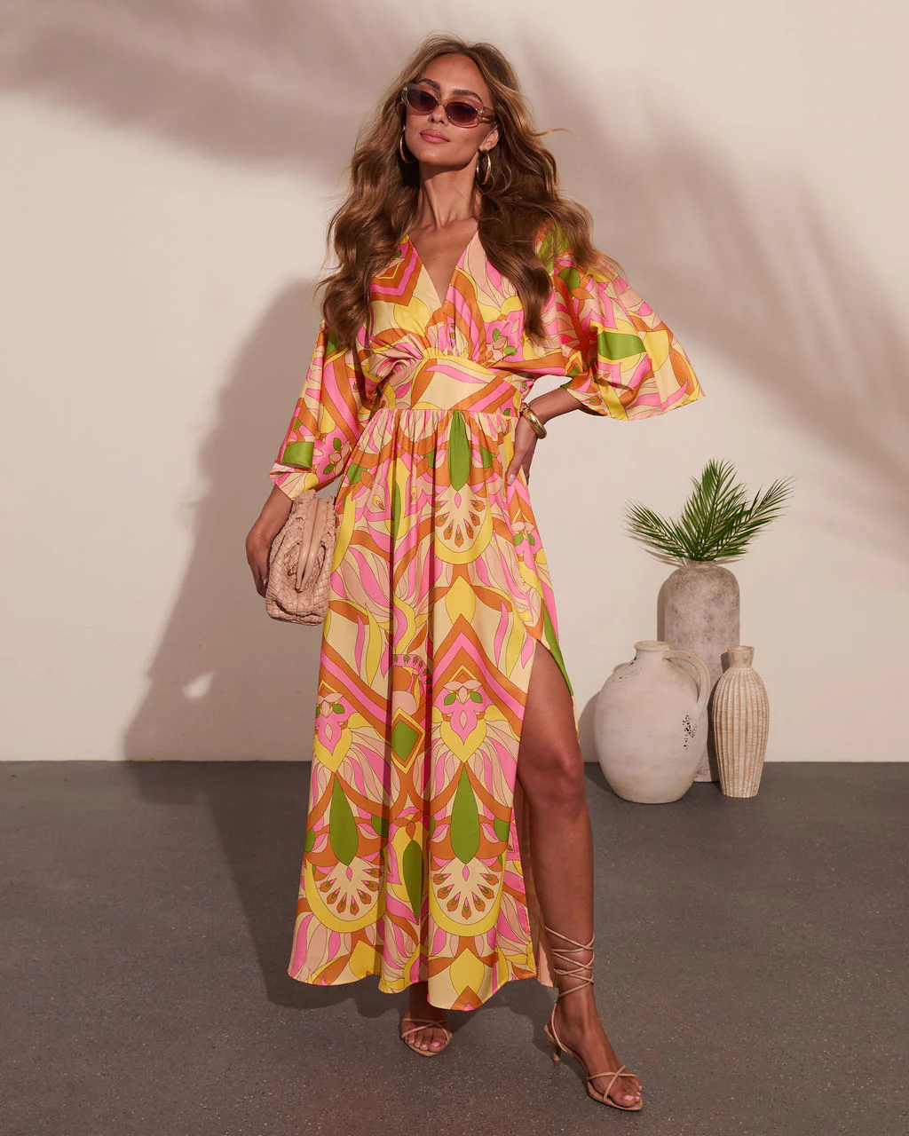 Botanical Dream Abstract Print Maxi Dress - Image 6
