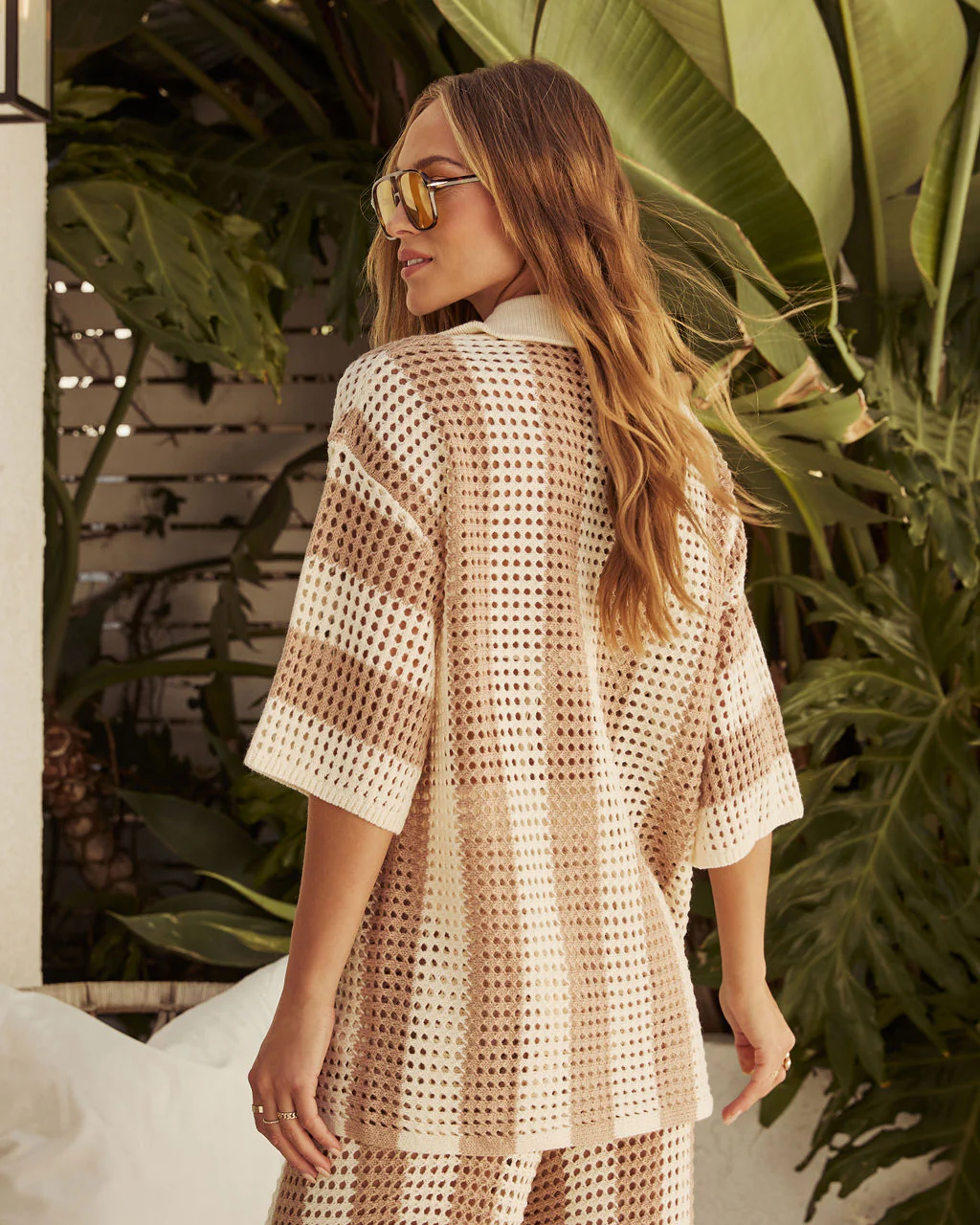 Bradley Crochet Button Down Cover Up Top - Image 15