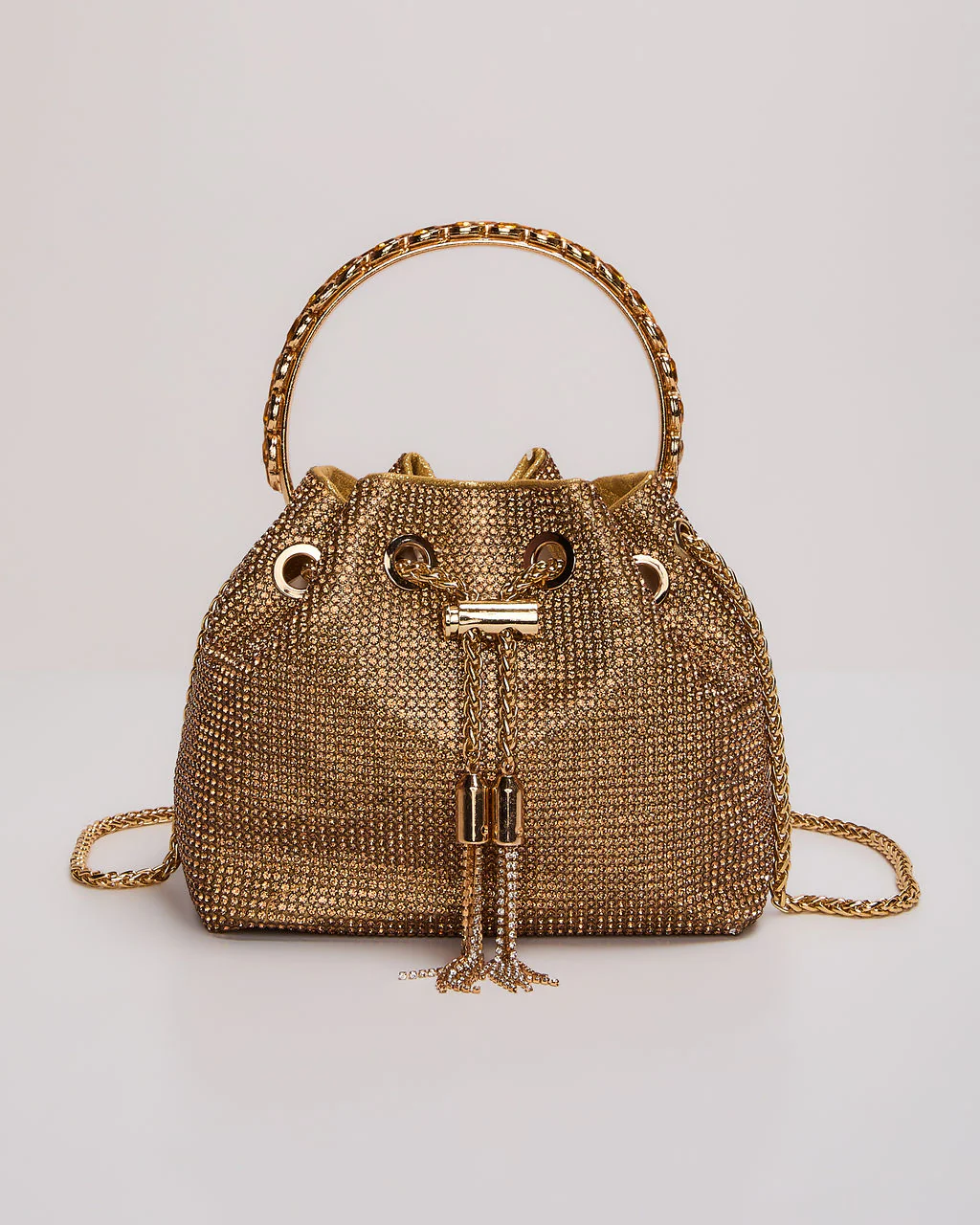 Margo Rhinestone Drawstring Bucket Bag - Image 2