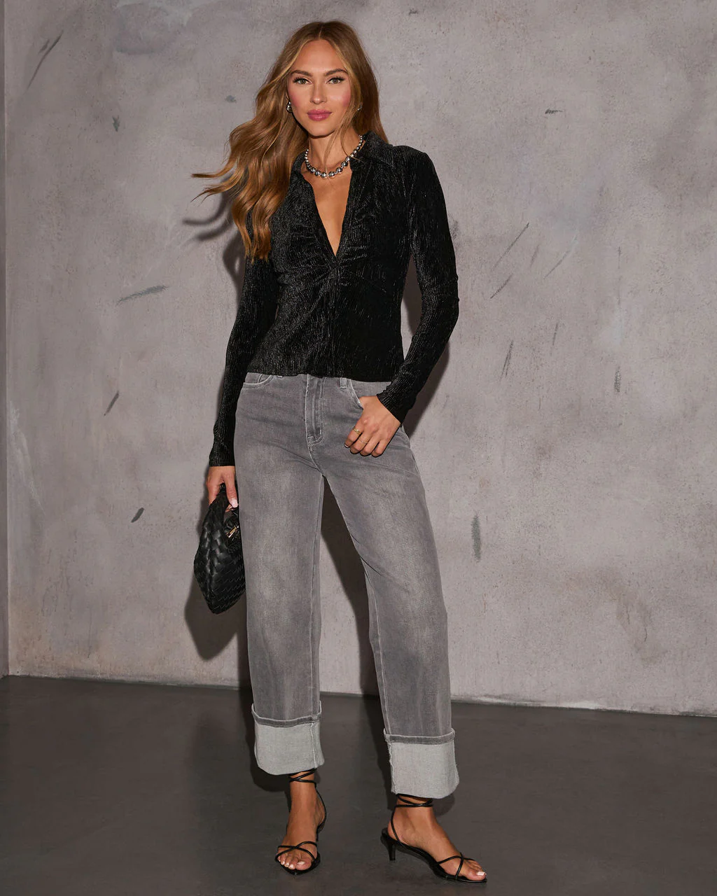 Brandie Ruched Velvet Top - Image 6
