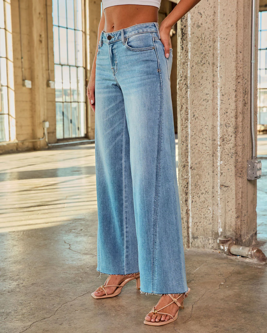 Brelani Super Stretch Wide Leg Jeans - Image 3
