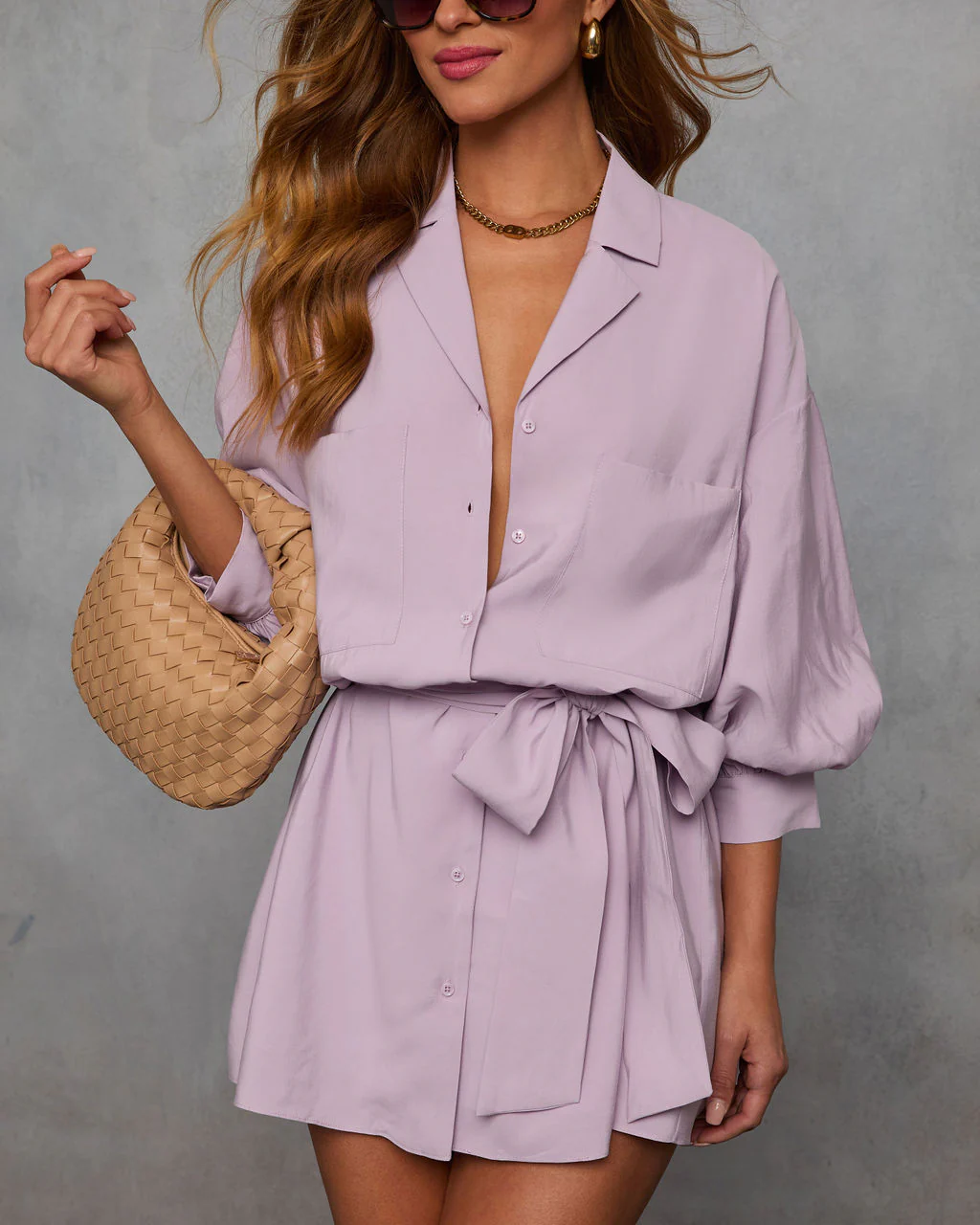 Brenna Blouson Sleeve Shirt Dress - Image 24