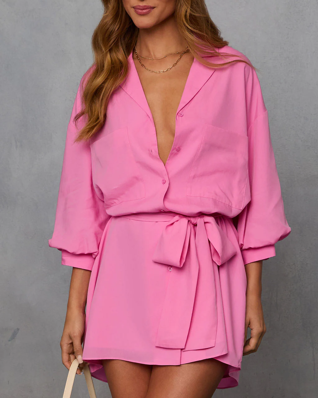 Brenna Blouson Sleeve Shirt Dress - Image 38