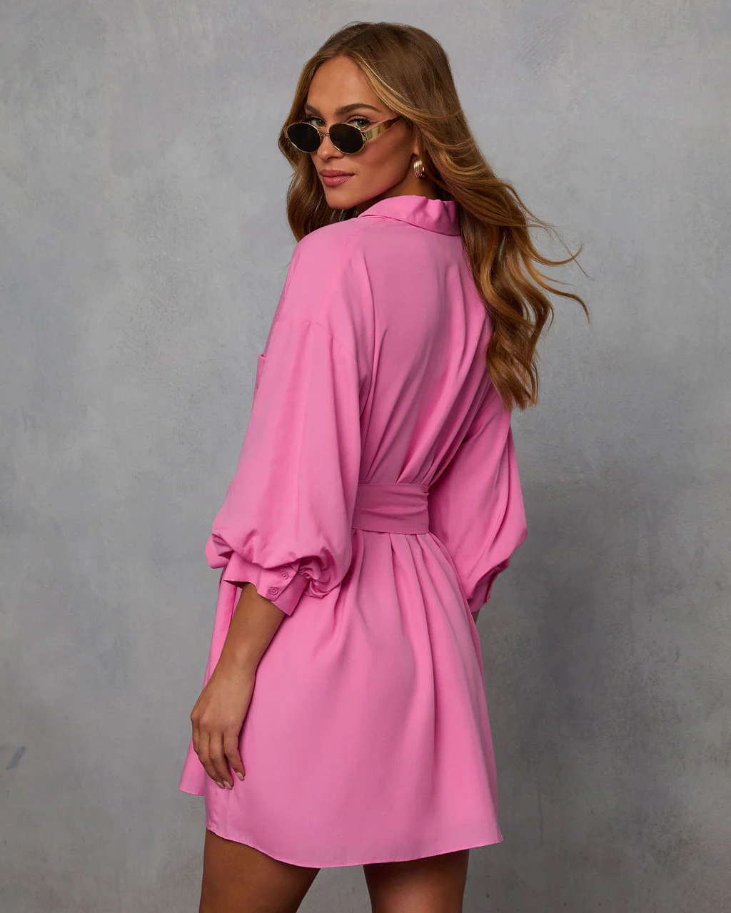 Brenna Blouson Sleeve Shirt Dress - Image 40