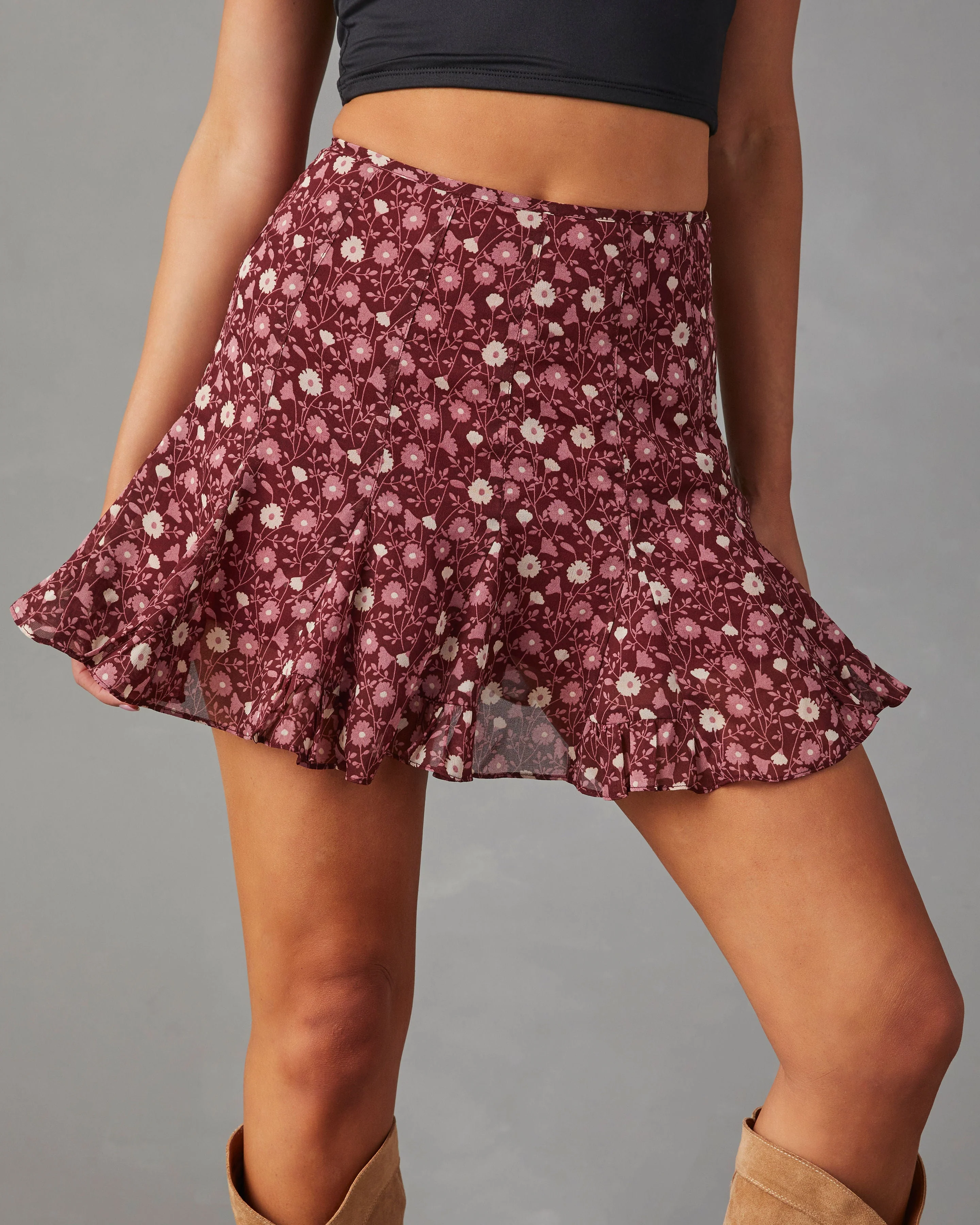 Briar Floral Ruffle Mini Skort - Image 9
