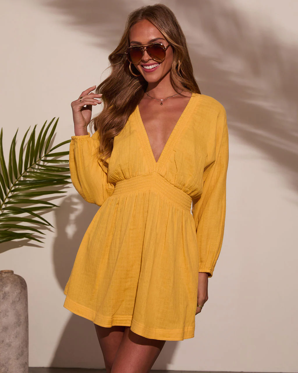 Brighter Days Gauze Mini Dress - Image 6