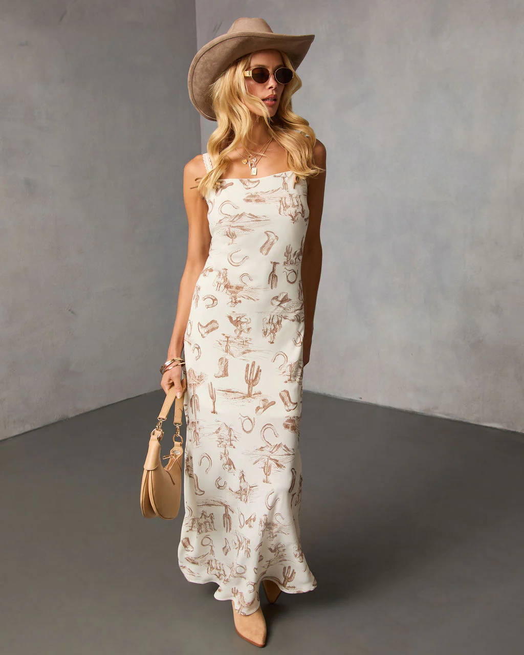 Bronco Breeze Western Print Maxi Dress - Image 5