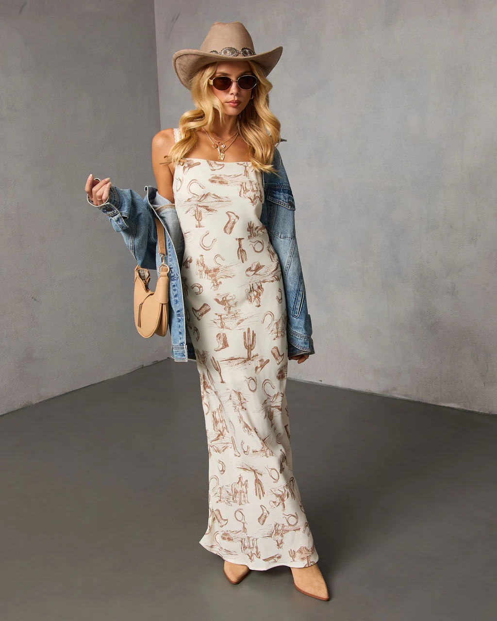Bronco Breeze Western Print Maxi Dress - Image 6