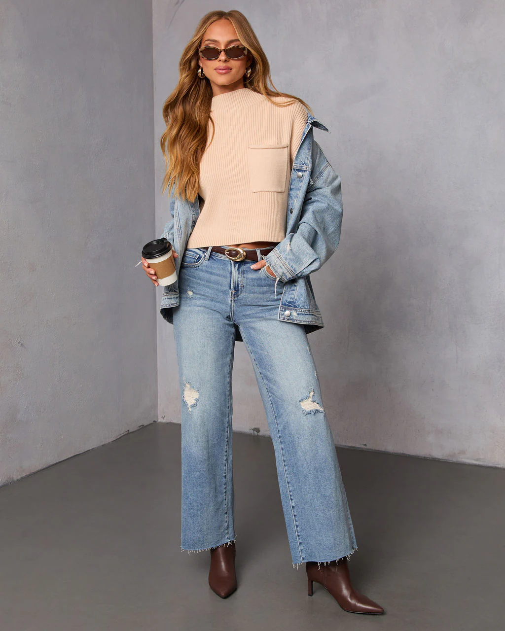 Brooke Mock Neck Short Sleeve Sweater - Image 8