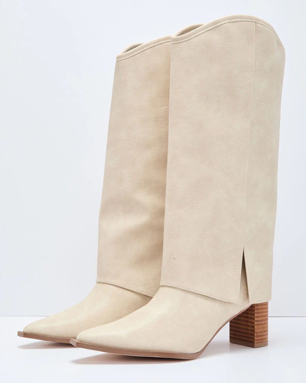 Brunelle Leather Foldover Boots - Image 2