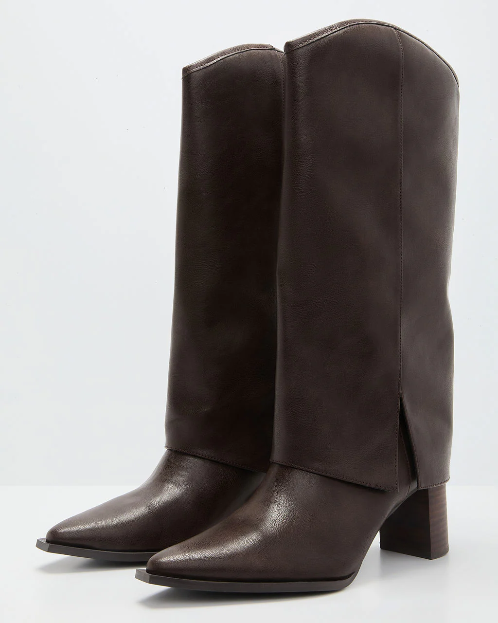 Brunelle Leather Foldover Boots - Image 8