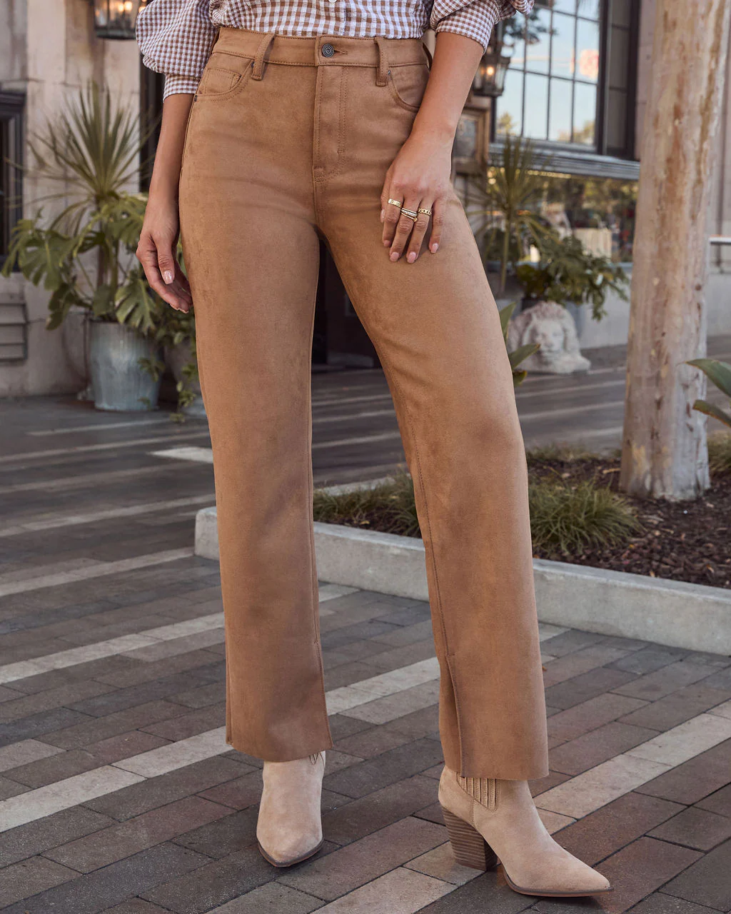 Butternut Suede Straight Leg Pants - Image 2