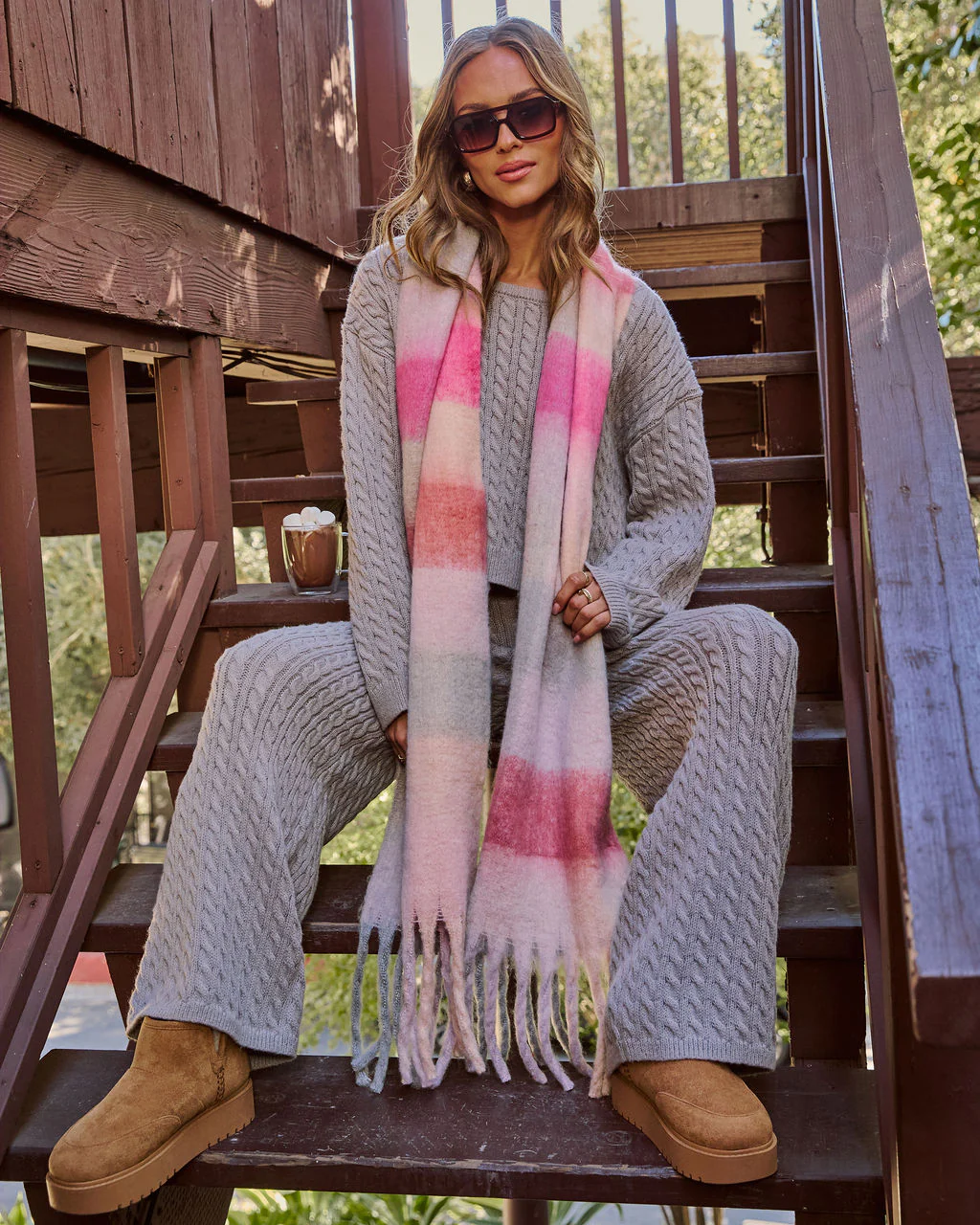 Cabin Light Plaid Print Scarf - Image 2