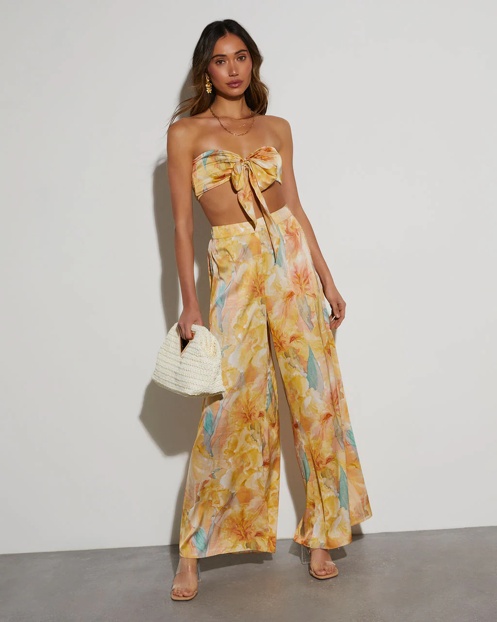 Calypso Tropical Wrap Crop Top - Image 4