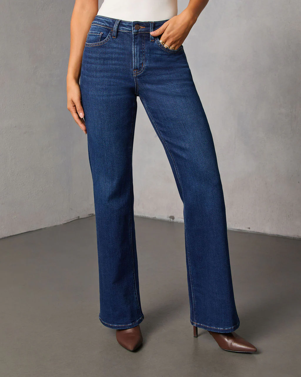 Camelle Super Stretch High Rise Straight Leg Jeans - Image 2