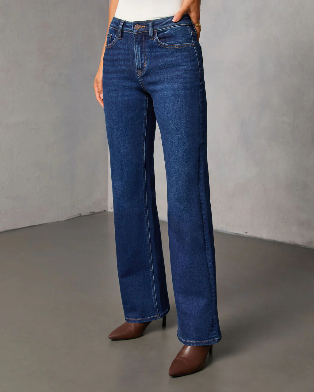 Camelle Super Stretch High Rise Straight Leg Jeans - Image 3