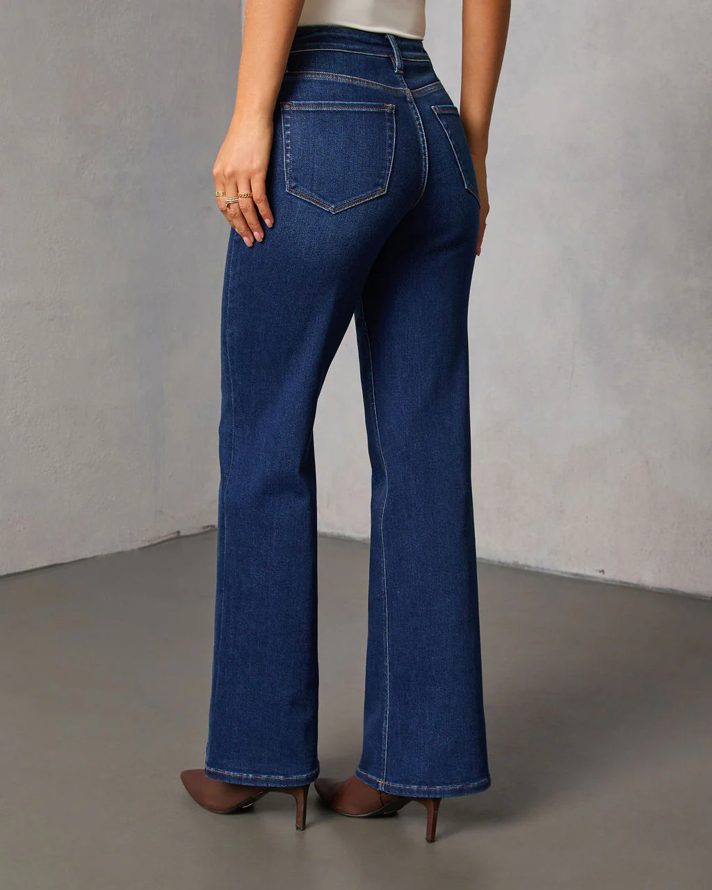 Camelle Super Stretch High Rise Straight Leg Jeans - Image 4
