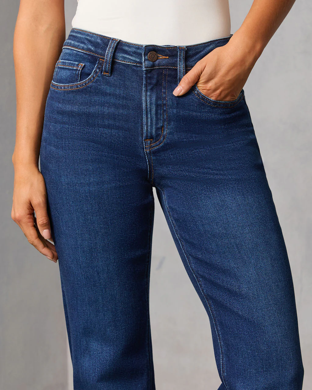 Camelle Super Stretch High Rise Straight Leg Jeans - Image 6