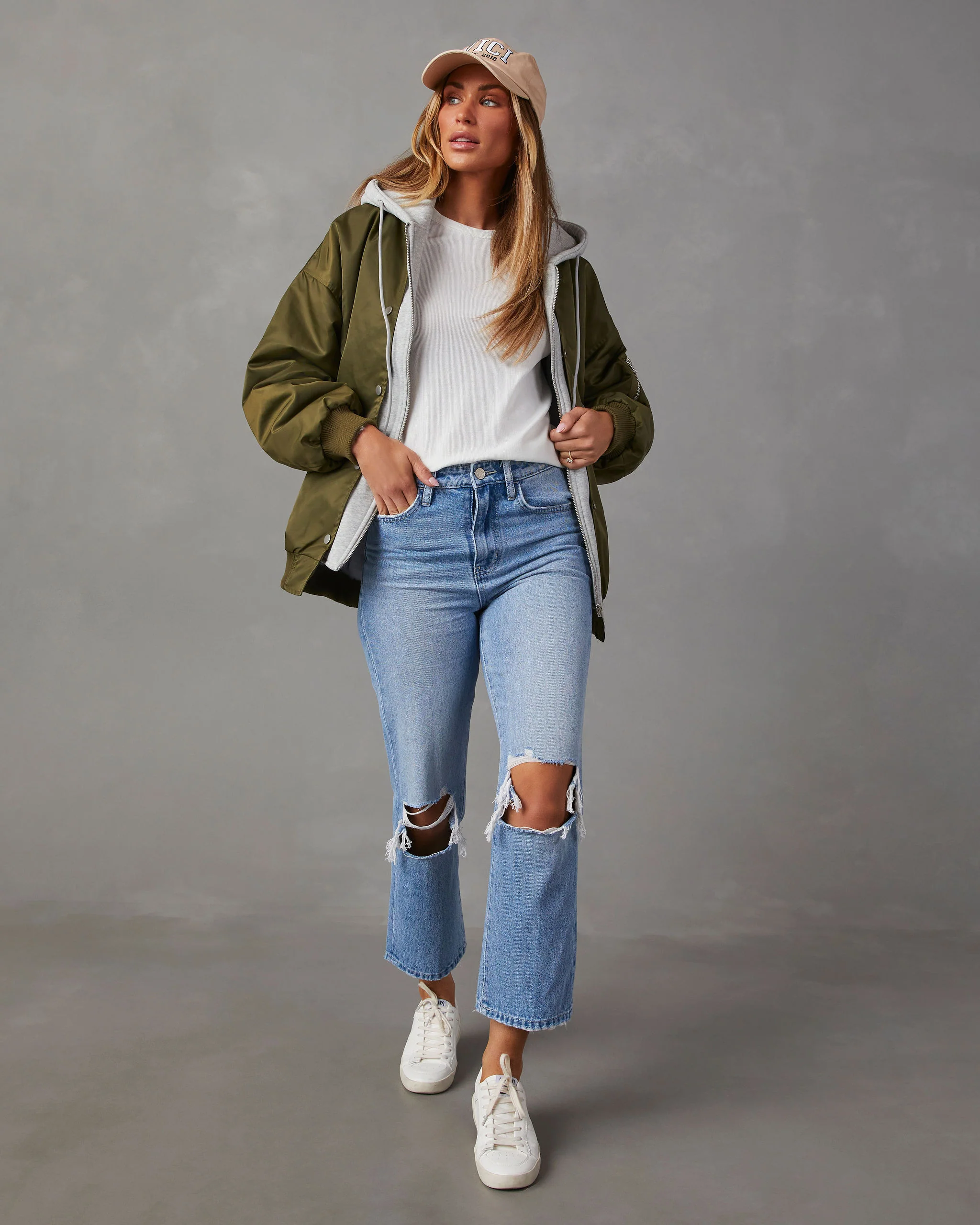 Campus Oversized Hooded Bomber Jacket - Image 12